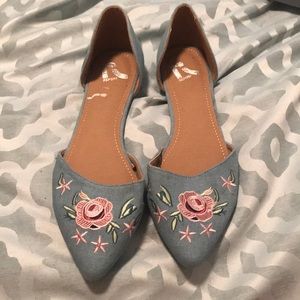 Denim flats